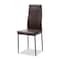 Baxton Studio Matiese Modern Brown Faux Leather Upholstered Dining Chair, PK4 146-8785 - alternate 2